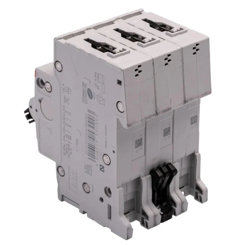 ABB System Pro M Compact S200 Miniature Circuit Breaker, 3-Pole, 10A, Type D, 440V AC, 12V DC, 6kA 2CDS253001R0101 S203-D10