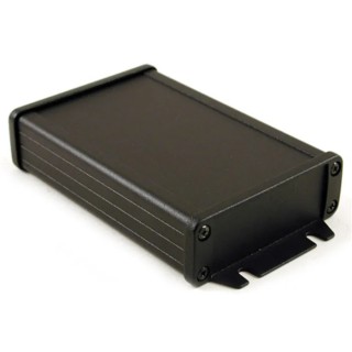 Hammond Flanged 1457 Series Black Black Lid Aluminium Enclosure IP65 31.5 mm x 152.1 mm x 87 mm 