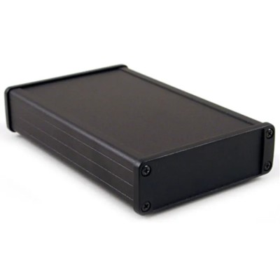 Hammond 1457 Series Black Black Lid Aluminium Enclosure IP54 34.9 mm x 106.9 mm x 171.2 mm 