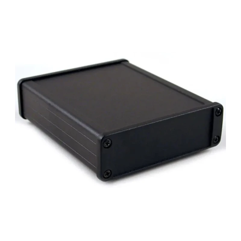 Hammond 1457 Series Black Black Lid Aluminium Enclosure, IP65, 34.9 mm x 107 mm x 131.2 mm 