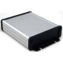 Hammond Flanged Aluminium Enclosure 1457 Series Silver, Black Lid, IP54, 34.9 mm x 151.6 mm x 106.9 mm 
