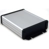 Hammond Flanged Aluminium Enclosure 1457 Series Silver, Black Lid, IP54, 34.9 mm x 151.6 mm x 106.9 mm