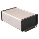 Hammond Flanged 1457 Series Silver Black Lid Aluminium Enclosure IP65 58.6 mm x 191 mm x 108 mm 