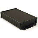 Hammond Flanged 1457 Series Aluminium Enclosure Black Lid IP65 34.9 mm x 191.6 mm x 106.9 mm 