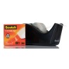 3M Tape Dispenser & Tape for 19 mm Width Tape BP397, Black Plastic Dispenser with 4 Rolls of Scotch Magic Transparent Tape