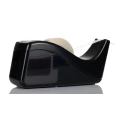 3M Tape Dispenser & Tape for 19 mm Width Tape BP397, Black Plastic Dispenser with 4 Rolls of Scotch Magic Transparent Tape