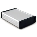 Hammond 1457 Series Silver Black Lid Aluminium Enclosure IP65 31.4 mm x 87 mm x 131.2 mm 