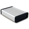 Hammond 1457 Series Silver Black Lid Aluminium Enclosure IP65 31.4 mm x 87 mm x 131.2 mm