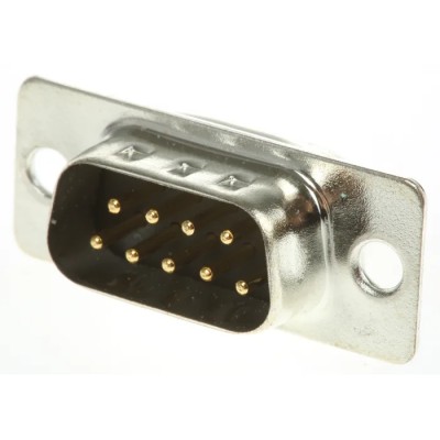 RS PRO 9 Way Straight 2.77 mm Pitch Through Hole D-Sub Connector Male 528-3531