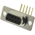 RS PRO 9 Way Right Angle 2.77 mm Pitch Through Hole D-Sub Connector Female 528-3705