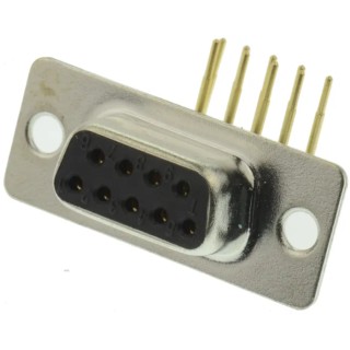 RS PRO 9 Way Right Angle 2.77 mm Pitch Through Hole D-Sub Connector Female 528-3705