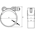 MIKALOR Wide Band Stainless Steel Hose & Jubilee Clip M0301330-7