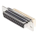 RS PRO 25 Way Right Angle 2.77 mm Pitch Through Hole D-Sub Connector Female 250V 5A Steel Housing Solder Termination 528-3727