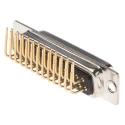 RS PRO 25 Way Right Angle 2.77 mm Pitch Through Hole D-Sub Connector Female 250V 5A Steel Housing Solder Termination 528-3727