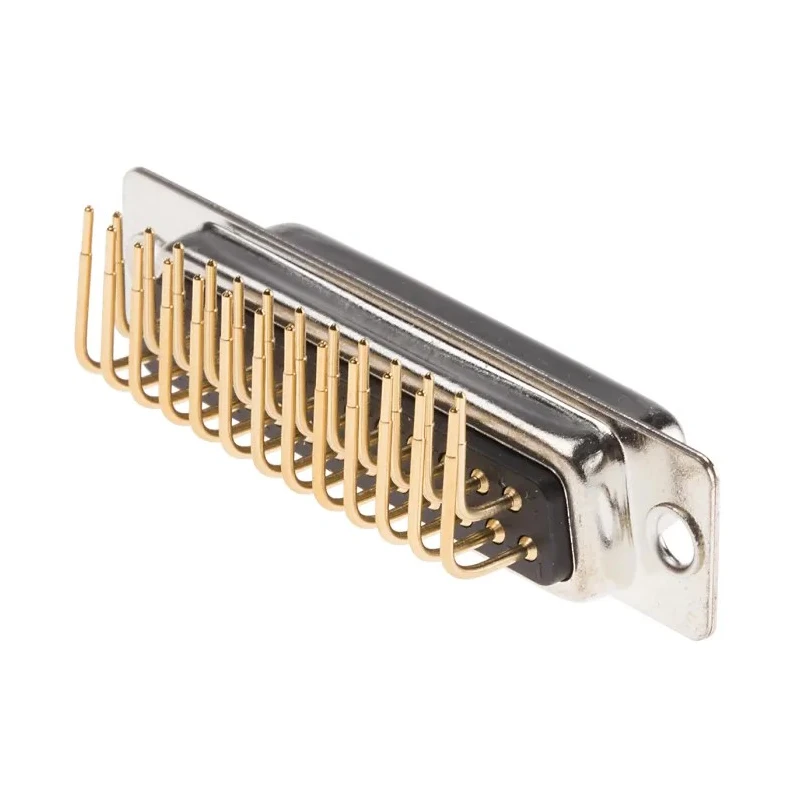 RS PRO 25 Way Right Angle 2.77 mm Pitch Through Hole D-Sub Connector Female 250V 5A Steel Housing Solder Termination 528-3727