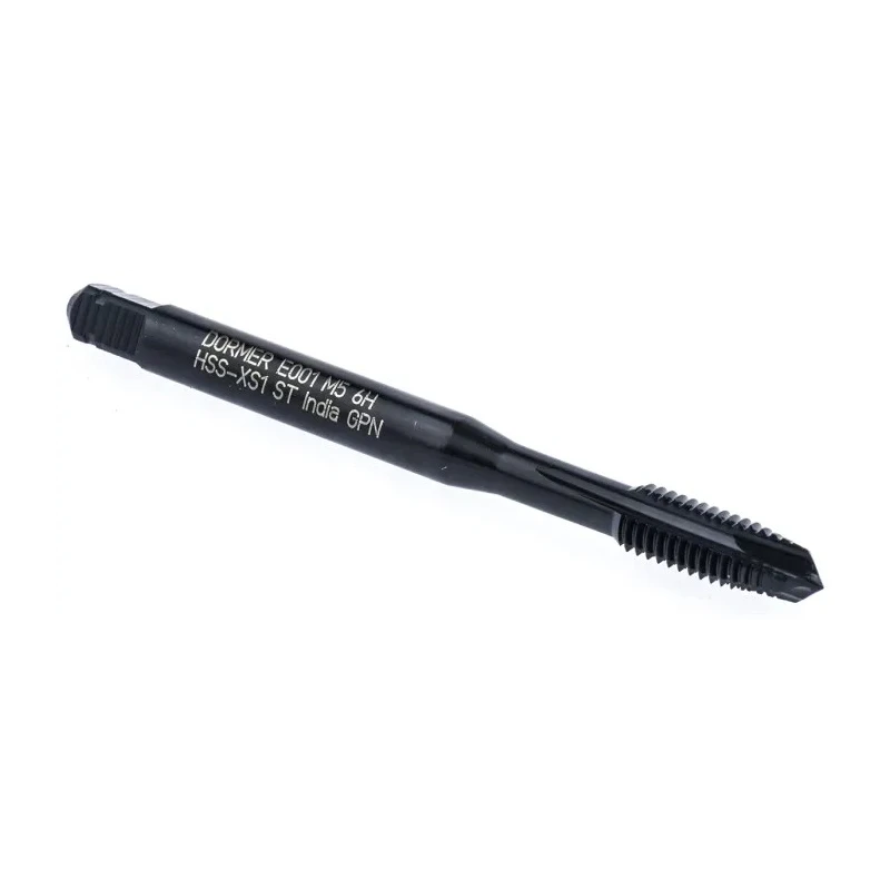Dormer Threading Tap M5 Thread Metric Standard Machine Tap High Speed Steel 58mm Overall Length E001M5