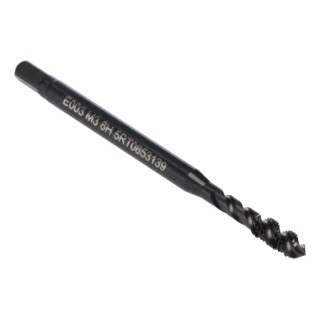 Dormer Metric Standard Spiral Flute Machine Threading Tap M2 x M24 Thread, 48mm Length, High Speed Steel-E E003M3