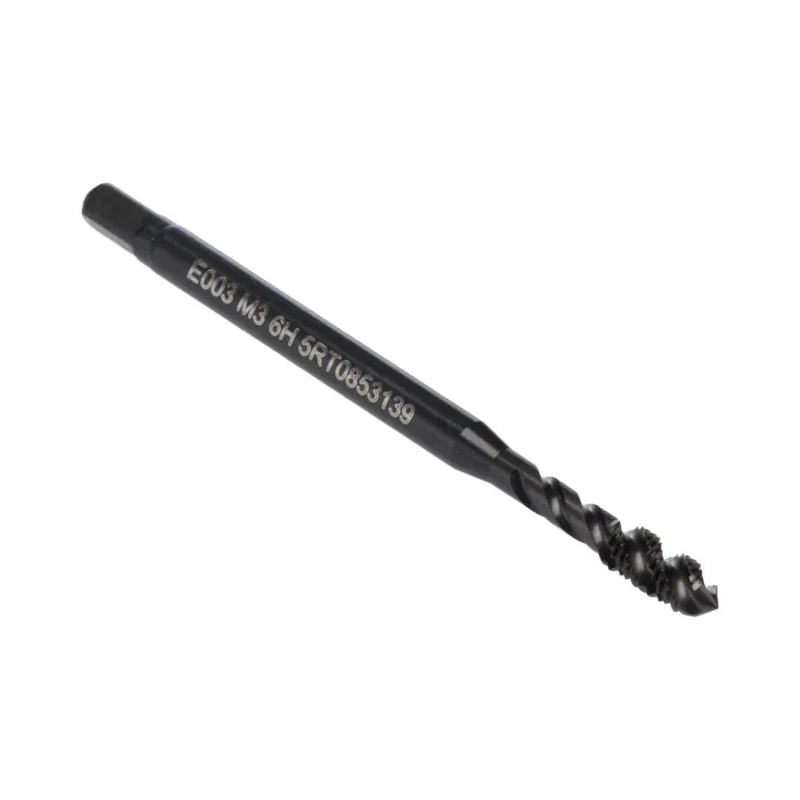 Dormer Metric Standard Spiral Flute Machine Threading Tap M2 x M24 Thread, 48mm Length, High Speed Steel-E E003M3