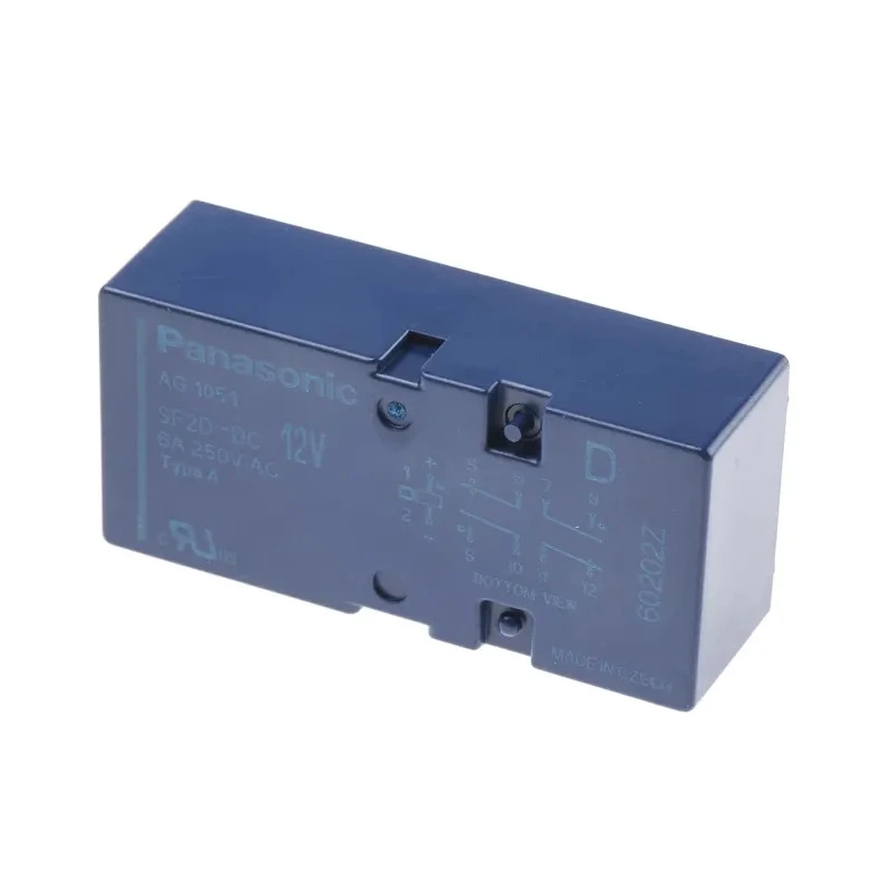 Panasonic PCB Force Guided Relay 12V DC Coil Voltage 2-Pole DPDT SF2D12D