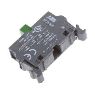 ABB Modular Series Contact Block 690V 6A Screw Terminal 1 NO Contact Configuration 1SFA611610R2001 MCB-10B