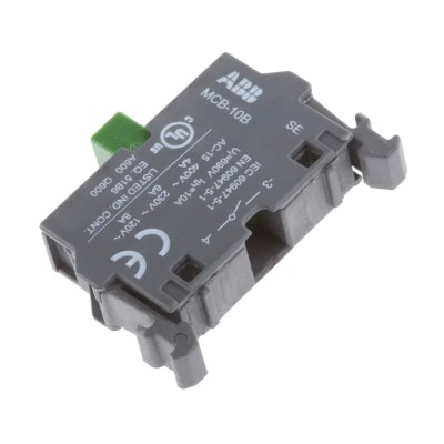 ABB Modular Series Contact Block 690V 6A Screw Terminal 1 NO Contact Configuration 1SFA611610R2001 MCB-10B