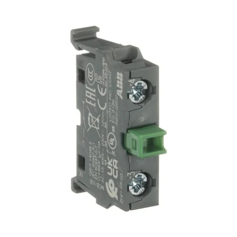 ABB Modular Series Contact Block 690V 6A Screw Terminal 1 NO Contact Configuration 1SFA611610R2001 MCB-10B