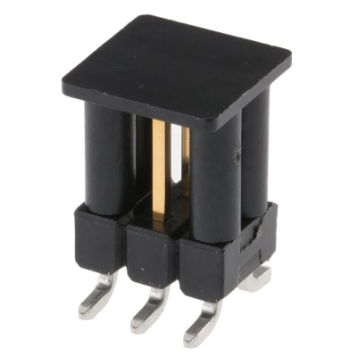 TE Connectivity AMPMODU MOD II Series Straight Surface Pin Header 6 Contact 2.54 mm Pitch 2 Row Unshrouded 1241050-3