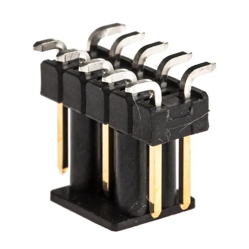 TE Connectivity AMPMODU MOD II Series Straight Surface Pin Header, 10 Contacts, 2.54 mm Pitch, 2 Row, Unshrouded 1241050-5