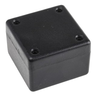 Hammond 1594 Series Flame Retardant ABS Black Enclosure IP54, 28 mm x 56 mm x 56 mm 1594ABK
