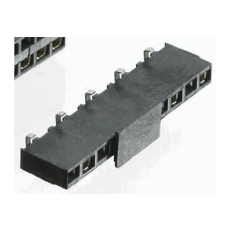 TE Connectivity AMPMODU HV100 Series Surface Mount PCB Socket 8-Contact 1 Row 2.54 mm Pitch Solder HV100