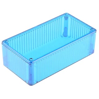 Hammond 1591 Series Transparent Blue Polycarbonate Enclosure IP54 46mm x 150mm x 80mm 1591DTBU