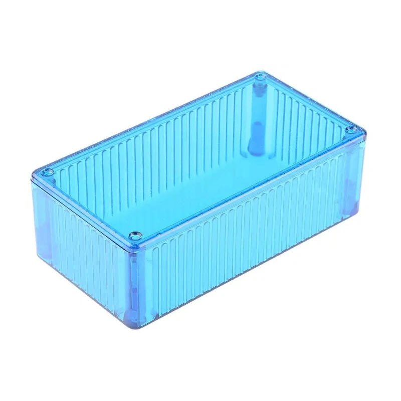 Hammond 1591 Series Transparent Blue Polycarbonate Enclosure IP54 46mm x 150mm x 80mm 1591DTBU