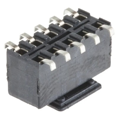 TE Connectivity AMPMODU Series Straight Surface PCB Socket, 10-Contact, 2 Row, 2.54 mm Pitch, 250V, 12A, Solder HV100