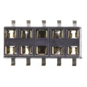 TE Connectivity AMPMODU Series Straight Surface PCB Socket, 10-Contact, 2 Row, 2.54 mm Pitch, 250V, 12A, Solder HV100