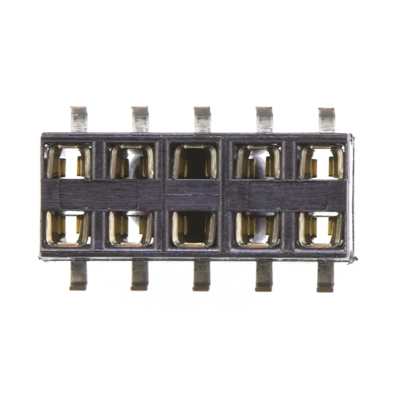 TE Connectivity AMPMODU Series Straight Surface PCB Socket, 10-Contact, 2 Row, 2.54 mm Pitch, 250V, 12A, Solder HV100