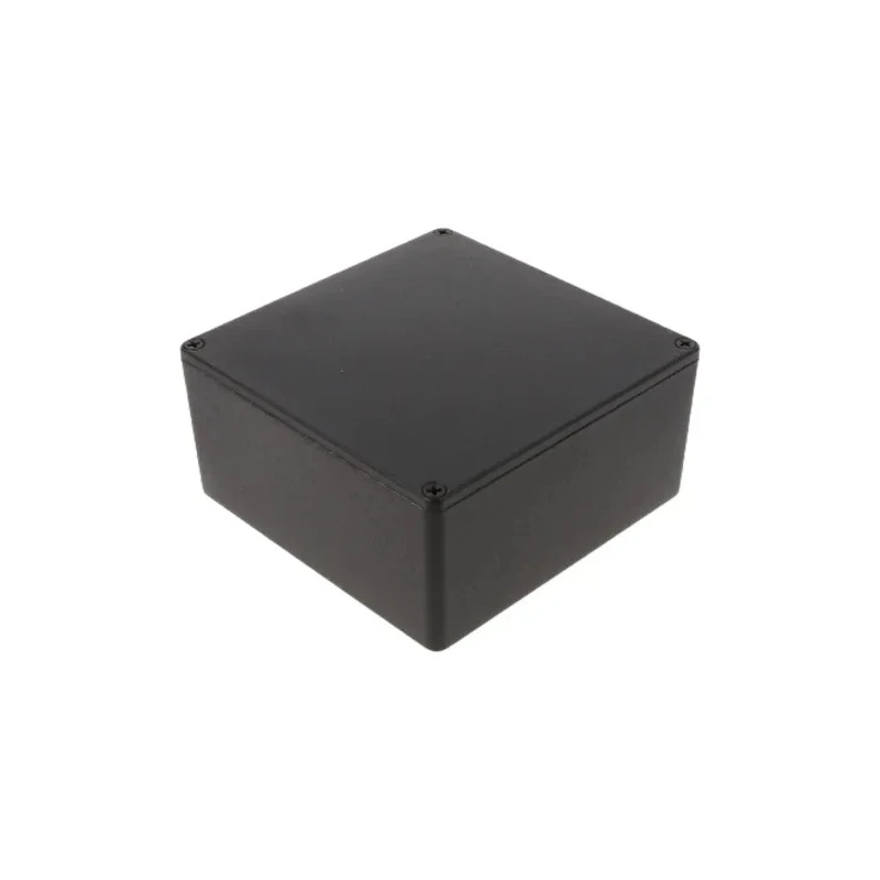 Hammond 1590 Series Die Cast Aluminium Enclosure Black Lid IP54, 55 mm x 119.5 mm x 119.5 mm IP54