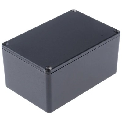 Hammond 1590 Series Die Cast Aluminium Enclosure Black Lid IP54 Protection 59 mm x 120 mm x 80 mm IP54