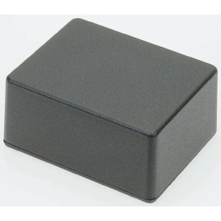 Hammond 1590 Series Die Cast Aluminium Enclosure Black Lid IP54 53 mm x 125 mm x 125 mm 