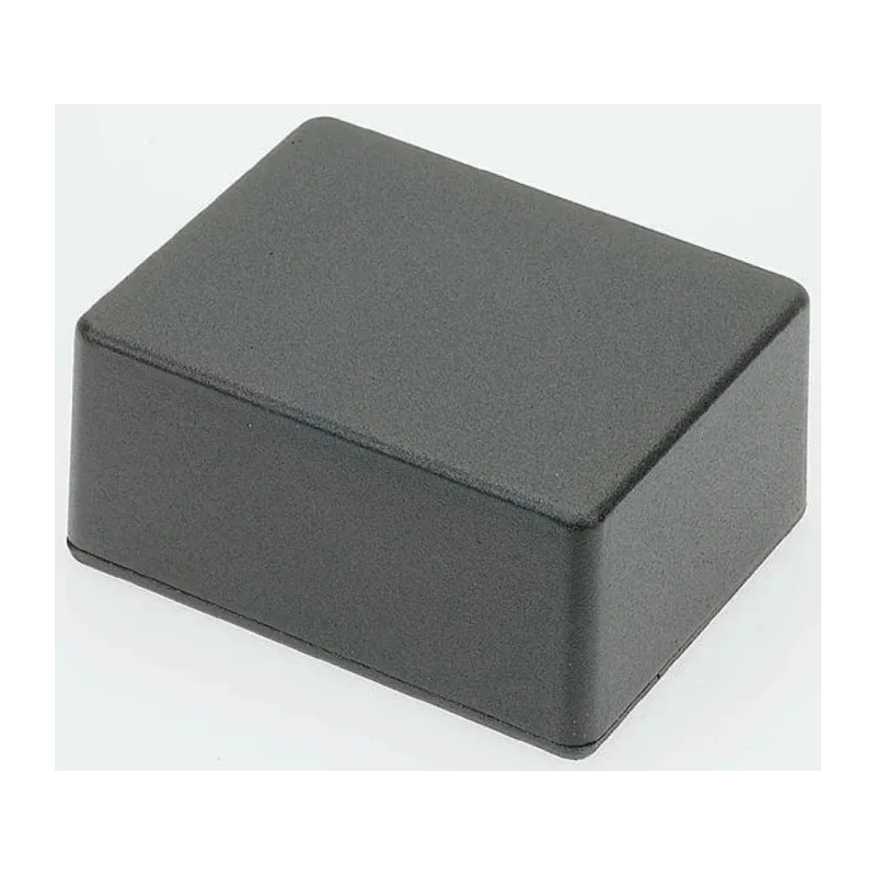 Hammond 1590 Series Die Cast Aluminium Enclosure Black Lid IP54 53 mm x 125 mm x 125 mm 