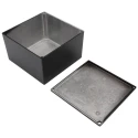 Hammond Die Cast Aluminium Enclosure Black Lid IP54 75 mm x 125 mm x 125 mm 