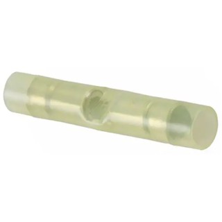 TE Connectivity PIDG Butt Splice Connector Yellow, Insulated Nylon, Copper Tin Plated, 10 AWG, Overall Length 42.06mm 320570
