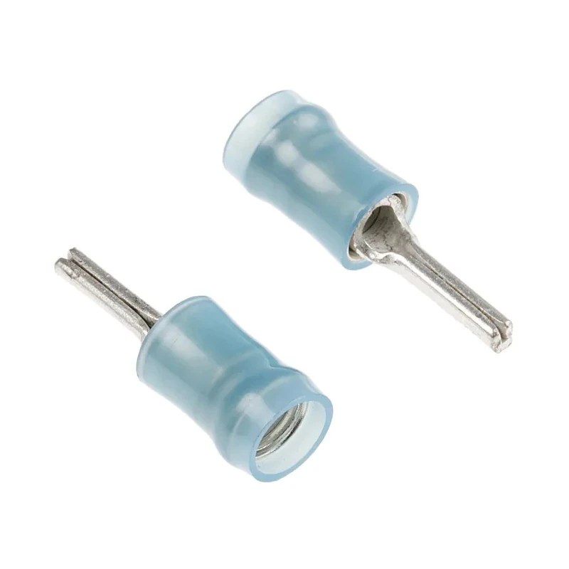 TE Connectivity PIDG Insulated Tin Crimp Pin Connector 16 AWG to 14 AWG 1.8 mm Pin Diameter Blue 165046