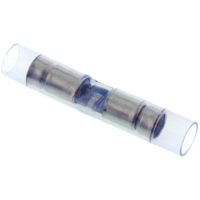 TE Connectivity PIDG Butt Splice Connector Blue Insulated Tin 16 AWG 320562
