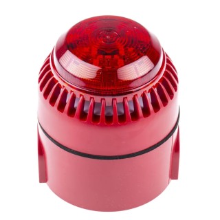 Eaton RoLP Solista Series Red Sounder-Beacon Combination, IP54, IP65, 28V DC, 101 dB @ 1m Electronic Sounder 