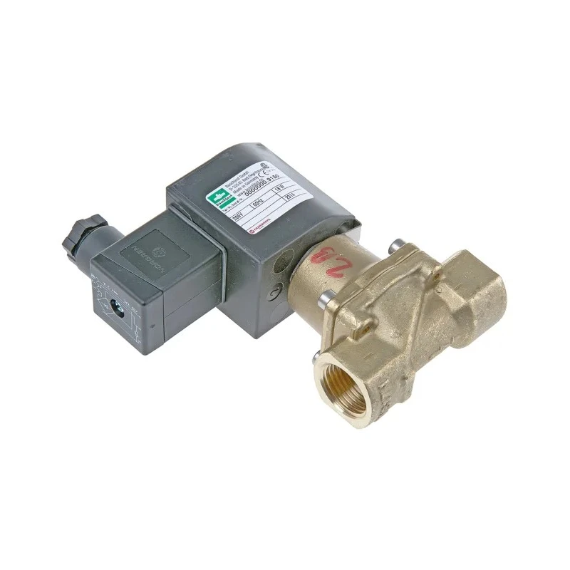 Buschjost Brass 2 Port Normally Closed Solenoid Valve G1/2, 230V AC, 12mm Orifice Diameter 8254200.9154.23049