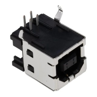 TE Connectivity Right Angle Through Hole Female USB Type B USB Connector USB 2.0 292304-1