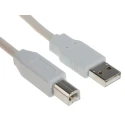 TE Connectivity USB Cable Male USB Type A to Male USB B 1.5 m White USB 2.0 1487588-2