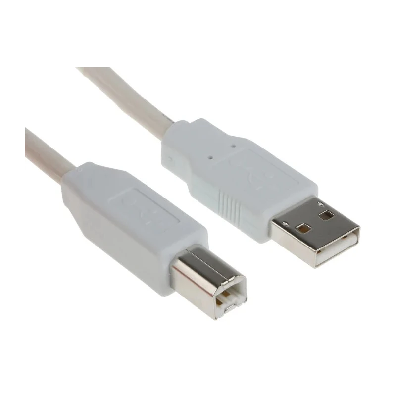 TE Connectivity USB Cable Male USB Type A to Male USB B 1.5 m White USB 2.0 1487588-2