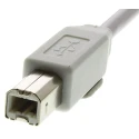 TE Connectivity USB Cable Male USB Type A to Male USB B 1.5 m White USB 2.0 1487588-2