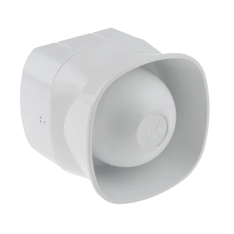 Eaton Symphoni Series Electronic Sounder Surface Mount, White ABS Housing, IP21C, DC 28V, 120 dB, 32 Tones 651003FULL-0021X